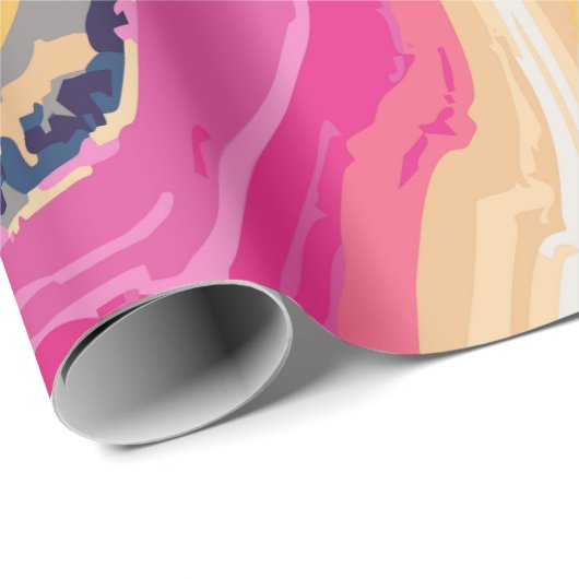 Abstract Paint Zig-Zag Pattern – Artistic Bold Geschenkpapier (Rolleneckpunkt)