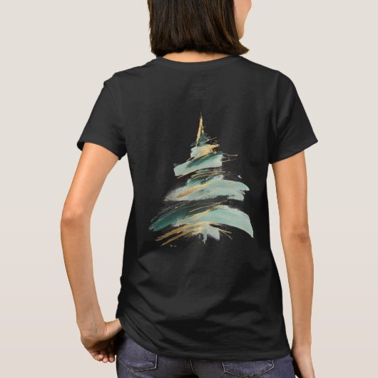 Abstract Painted Christmas Tree T-Shirt (Rückseite)