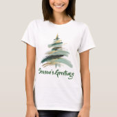 Abstract Painted Christmas Tree T-Shirt (Vorderseite)
