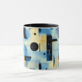 Abstract painted composition in blue and yellow tasse (Zentrum)