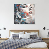 Abstract painting beautiful woman face leinwanddruck (Insitu (Schlafzimmer))