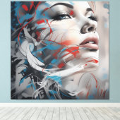 Abstract painting beautiful woman face leinwanddruck (Insitu (Holzboden))