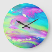 Abstract Painting Clock Große Wanduhr (Vorderseite)
