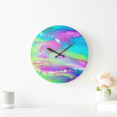 Abstract Painting Clock Große Wanduhr (Zuhause)
