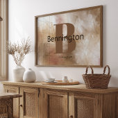 Abstract Painting Custom Last Name Decor Prints Poster