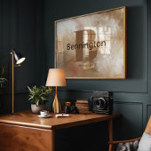 Abstract Painting Custom Last Name Decor Prints Poster