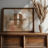 Abstract Painting Custom Last Name Decor Prints Poster