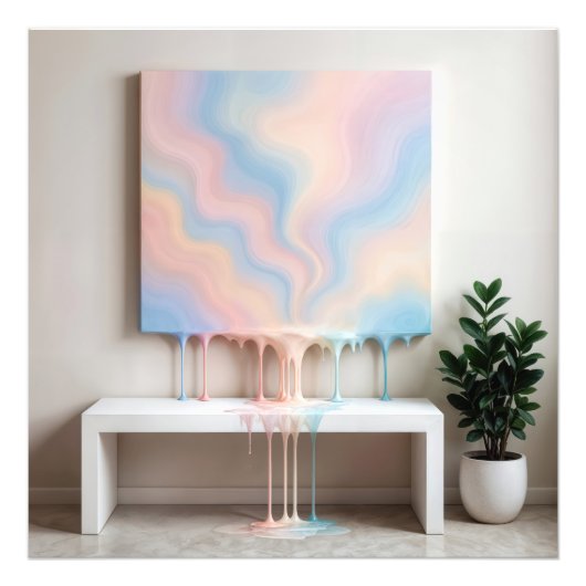 Abstract Painting Dripping on a Bench  Fotodruck (Vorne)