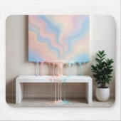 Abstract Painting Dripping on a White Bench  Mousepad (Vorne)