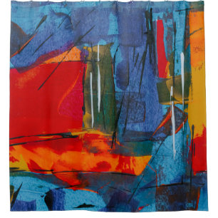 Abstract painting duschvorhang