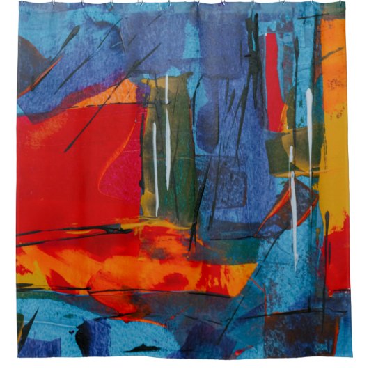 Abstract painting duschvorhang (Vorderseite)