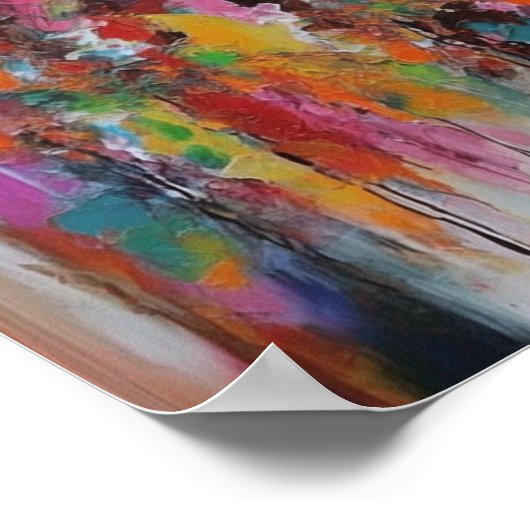 Abstract Painting - Eloquent Expression Through Co Poster (Ecke)