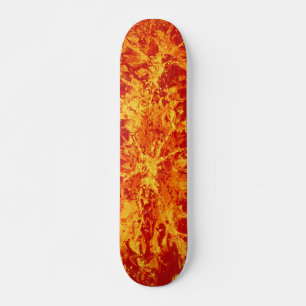 Abstract painting fire red splattergrunge skateboard