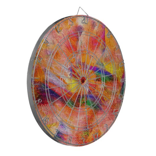 Abstract painting Infinite sunset Dartscheibe (Vorderseite Links)