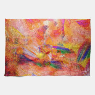 Abstract painting Infinite sunset Handtuch
