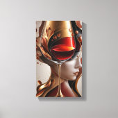 Abstract Painting of a Woman's Face Leinwanddruck (Vorderseite)