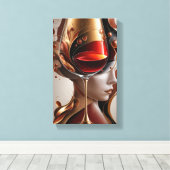 Abstract Painting of a Woman's Face Leinwanddruck (Insitu (Holzboden))
