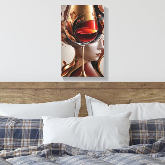 Abstract Painting of a Woman's Face  Leinwanddruck (Insitu (Schlafzimmer))