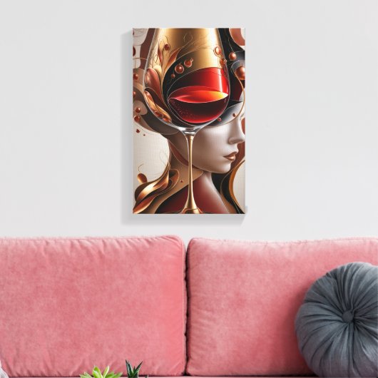 Abstract Painting of a Woman's Face Leinwanddruck (Insitu (Wohnzimmer))