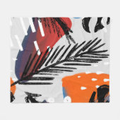 Abstract painting seamless pattern with ink elemen fleecedecke (Vorderseite (Horizontal))