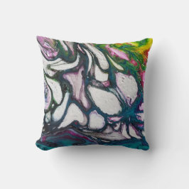 Abstract painting signed Kook Art Throw Pillow Kissen