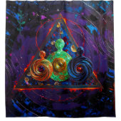 abstract Palette Knife 002 Duschvorhang (Vorderseite)