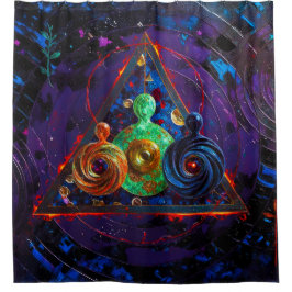 abstract Palette Knife 002 Duschvorhang