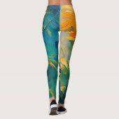 Abstract Palm Burst – Tropical Energy in Motion Leggings (Rückseite)
