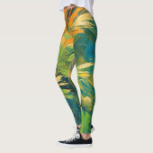 Abstract Palm Burst – Tropical Energy in Motion Leggings (Links)