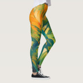 Abstract Palm Burst – Tropical Energy in Motion Leggings (Rechts)