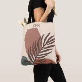 Abstract palm leaf minimalist art monogram tasche (Von Nahem)