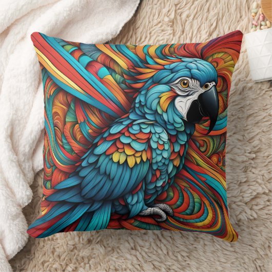 ABSTRACT PARROT CUSHION KISSEN (Decke)