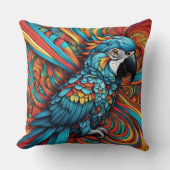 ABSTRACT PARROT CUSHION KISSEN (Vorderseite)
