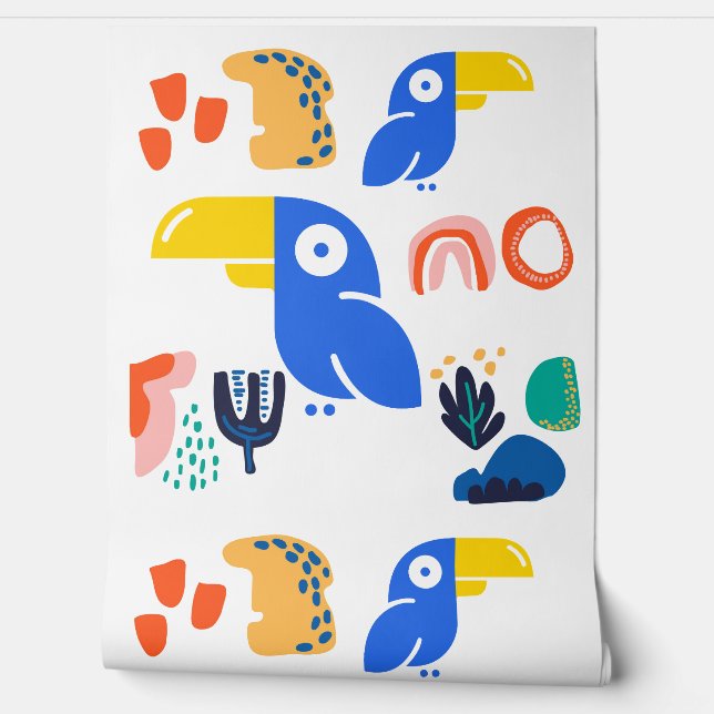 Abstract Parrot Pattern Tapete (Abrollen)