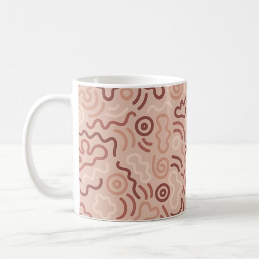 Abstract Party Doodle Pattern Kaffeetasse (Links)