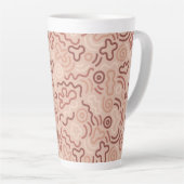 Abstract Party Doodle Pattern Milchtasse (Rechte Ecke)