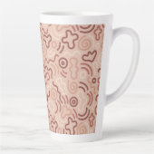 Abstract Party Doodle Pattern Milchtasse (Rechts)