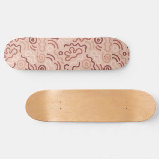 Abstract Party Doodle Pattern Skateboard (Horizontal)