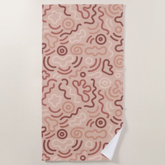 Abstract Party Doodle Pattern Strandtuch (Vorderseite)