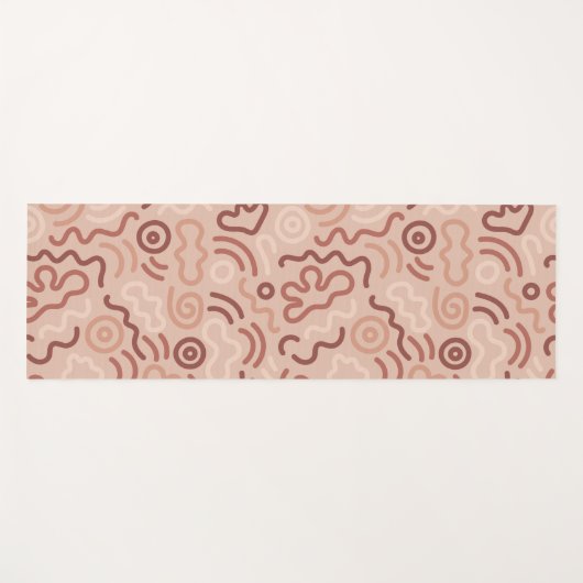 Abstract Party Doodle Pattern Yogamatte (Vorderseite (Horizontal))