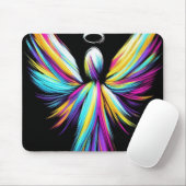 Abstract Pastel Colored Angel on Computer Mousepad (Mit Mouse)