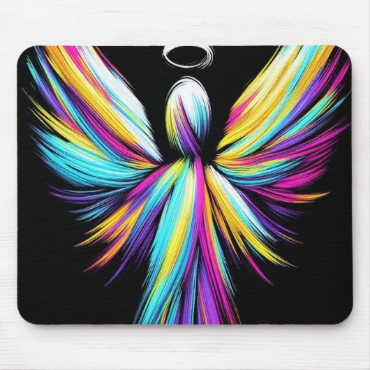 Abstract Pastel Colored Angel on Computer Mousepad (Vorne)