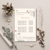 Abstract Pastel Design: Modern Florals & Geometry  Briefpapier