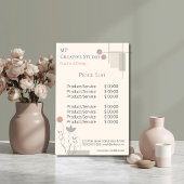 Abstract Pastel Design: Modern Florals & Geometry  Briefpapier