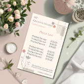 Abstract Pastel Design: Modern Florals & Geometry  Briefpapier