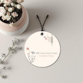Abstract Pastel Design: Modern Florals & Geometry Geschenkanhänger