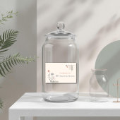 Abstract Pastel Design: Modern Florals & Geometry Lebensmitteletikett