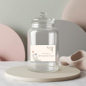 Abstract Pastel Design: Modern Florals & Geometry Lebensmitteletikett