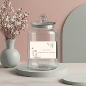 Abstract Pastel Design: Modern Florals & Geometry Lebensmitteletikett
