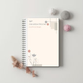 Abstract Pastel Design: Modern Florals & Geometry Notizblock